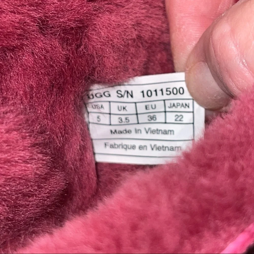 💕 UGG BOOTS - Bailey Bow 🎀 Cheetah Leopard Pink Size 5 Womens - Picture 7 of 13